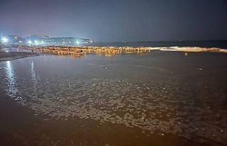 Dalgalar plajı göle çevirdi, işletmeci neye uğradığını...