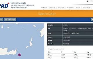 Datça açıklarında 5.3 büyüklüğünde deprem