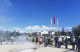DKMP’de yangın tatbikatı