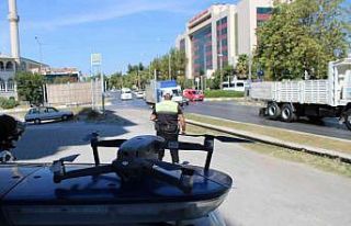 Drone destekli denetimlerde 1 saatte 31 araç cezadan...