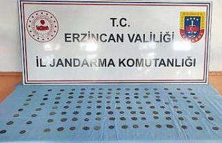 Erzincan’da 129 adet sikke ele geçirildi