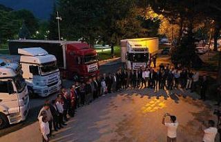 Erzincan’dan Pakistan’a 4 yardım tırı uğurlandı