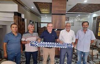 Girmanaspor yöneticileri Erdoğan’ı ziyaret etti