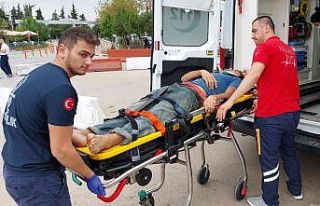 Hastane inşaatından düşen işçi yaralandı