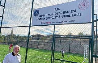 Hisarcık Dereköy’de sentetik çim yüzeyli halı...