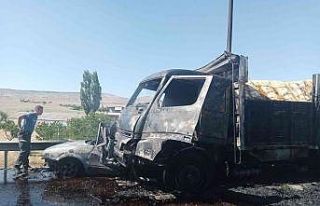 Kamyonet sürücüsü dehşete düşüren kazayı...