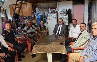 Kaymakam Sağlam, Kıbrıs Gazisini evinde ziyaret...