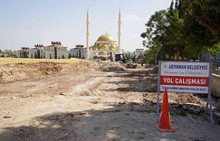 Kent Caddesinde yol düzenleme çalışması