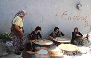 Kırka’da kışlık yufka ve makarna hazırlığı...