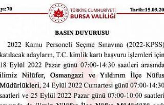 KPSS adayları dikkat...Bursa Valiliği duyurdu