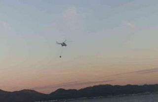 Marmaris’teki orman yangınına havadan söndürme...