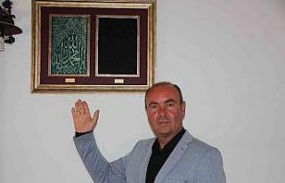 (ÖZEL) Kâbe’nin iç ve dış örtüsünden bir...