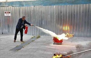 Personeller yangın eğitimi aldı