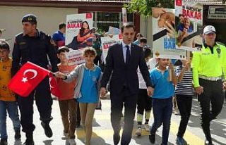 Protokol yayaların trafikteki önceliğine dikkat...