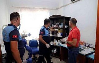 Ruhsatsız diş kliniği mühürlendi