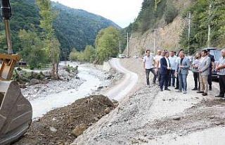 Sel bölgesinde yapılan çalışmalar denetlendi