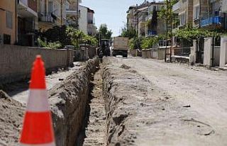 Sümer mahallesinde altyapı yenileme çalışması...