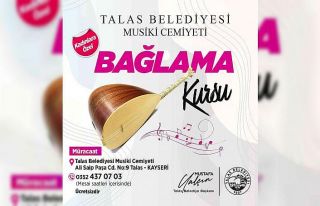 Talas’ta kadınlara özel bağlama kursu