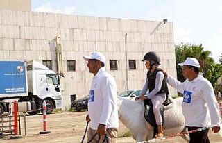 Tarsus’ta çocuklar ata binmenin heyecanını yaşadı