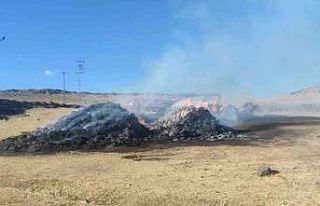 Taşlıçay’da ot yangını