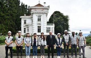 Trabzon’daki Atatürk Köşkü restorasyon çalışmaları...