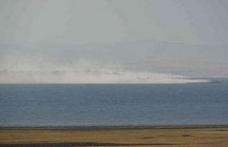 Van Gölü’nün en büyük adasında yangın