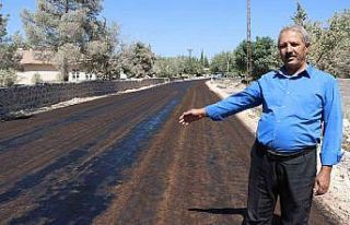 Viranşehir kırsalında asfalt çalışması