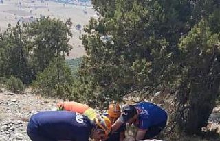 Yamaç paraşütü yaparken düştü