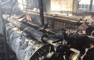 Yanan dokuma atölyesi hurdalığa döndü