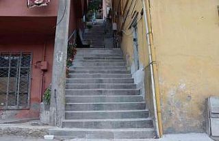 Yenidoğan’daki merdivenlere 6 metreküp beton kullanıldı