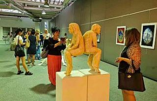 Yüksek lisans öğrencisinin sergisi açıldı