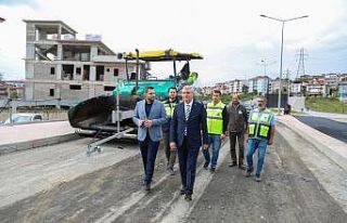 3 ilçenin bağlantı sağlayan yolda çalışmalar...