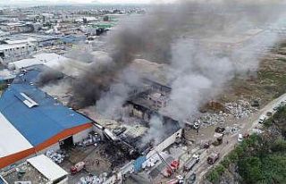 Alüminyum fabrikasındaki yangın kontrol altına...