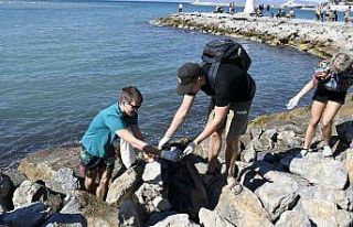 Avrupalı öğrencilerden Kuşadası’nda çevre...