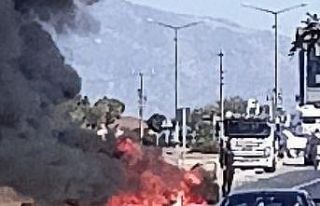 Aydın’da araç yangını