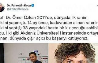 Bakan Koca’dan Prof. Dr. Ömer Özkan’a övgü