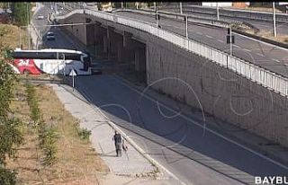 Bayburt’ta meydana gelen trafik kazaları KGYS kameralarına...