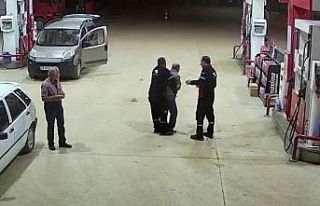 Benzinlikte hayat kurtaran hamle kamerada