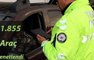 Bir hafta da 11 binden fazla araç denetlendi