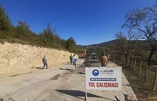 Canik’te yol çalışmaları sürüyor