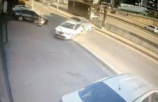 Çekmeköy’de ilginç kaza kamerada