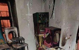 Depo olarak kullanılan evde yangın