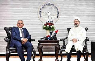 Diyanet İşleri Başkanı Erbaş’tan Başkan Büyükkılıç’a...