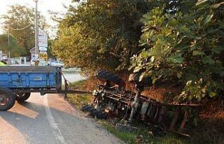 Erdek’te traktör kazası 1 kişi yaralı