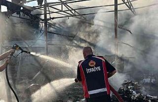 Fabrikanın madeni yağ kazanında çıkan yangın...