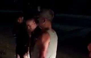 Hırsızlık şüphelisinin elini kolunu bağlayıp...