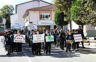 İklim değişikliği ile mücadeleye dikkat çekmek...