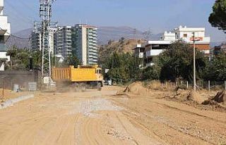 İsabeyli Mahallesinde yol yapım çalışmaları...
