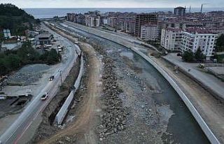 Kabisre Deresi’nde taşkın kontrolü çalışmaları...