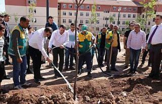 Karaköprü’de yeni parklar ağaçlandırılıyor